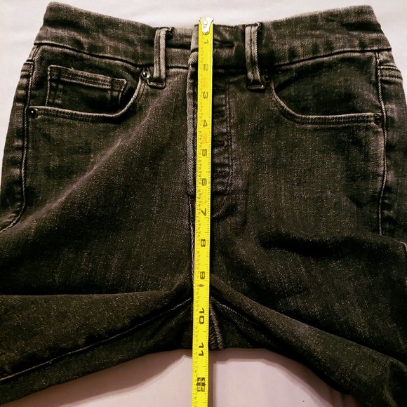 GOOD AMERICAN Skinny Jeans, Black Cotton High Rise Button Fly Pocket Casual 0/25 - Picture 14 of 16